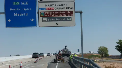 Autovía A4 a su paso por Manzanares