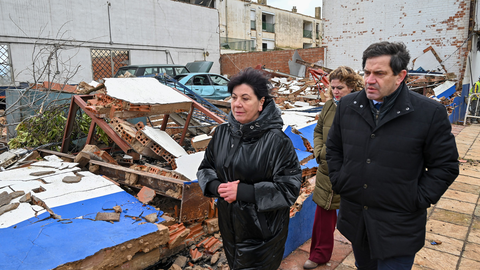 La alcaldesa de Torre de Juan Abad y el presidente de la Diputación recorren la zona afectada por el temporal