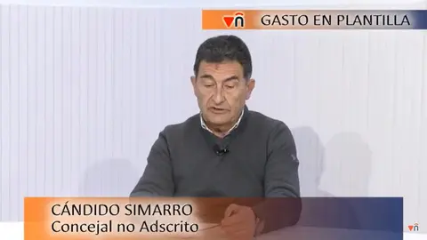 Cándido Simarro en el plató de Televaldepeñas