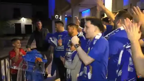Celebración de los jugadores del FS Santa Cruz