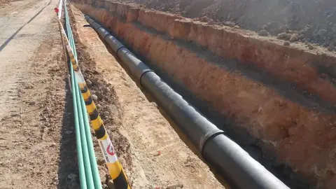 Obras de la tubería de la llanura manchega en su primera fase ya operativa
