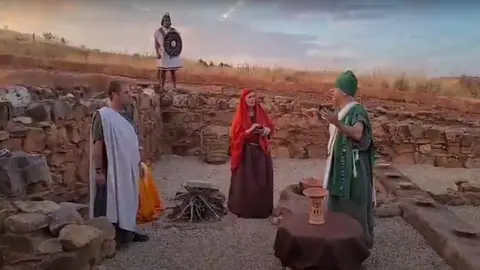 Escena teatral en el Cerro de las Cabezas