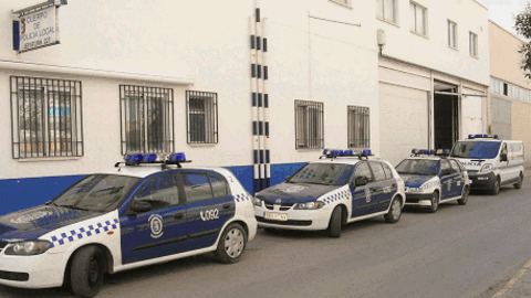 Coches patrulla en las dependencias de la Policía Local de Valdepeñas. Fuente Ayuntamiento de Valdepeñas
