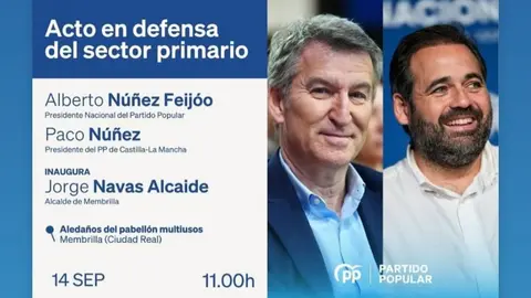 Anuncio del acto en Membrilla