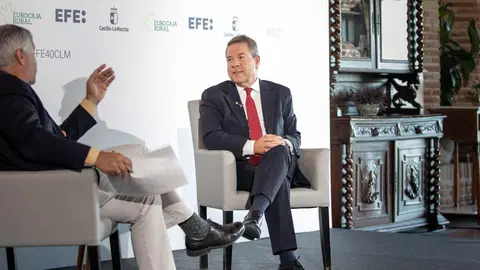 Entrevista del presidente de la Agencia EFE al presidente de Castilla-La Mancha