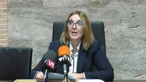 Cándida Tercero en rueda de prensa esta mañana