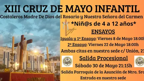 Cartel Cruz de Mayo Infantil