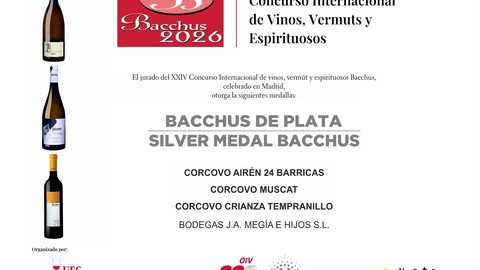 44-MEDALLAS DE PLATA BACCHUS 2026 - CORCOVO