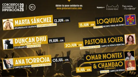 Programaci&oacute;n de conciertos solidarios 2026