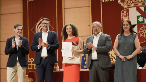 Alba Ad&aacute;n durante el reconocimiento
