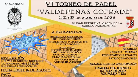 Cartel VI Torneo de P&aacute;del