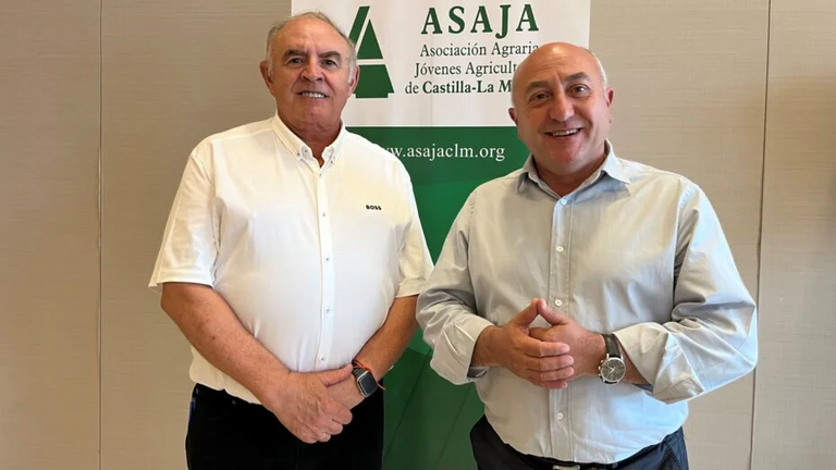 Jos&eacute; Mar&iacute;a Fresneda y Florencio Rodr&iacute;guez presidente y secretario general de ASAJA en Castilla-La Mancha