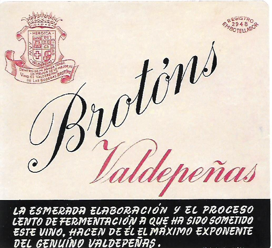 Etiqueta característica Brotons