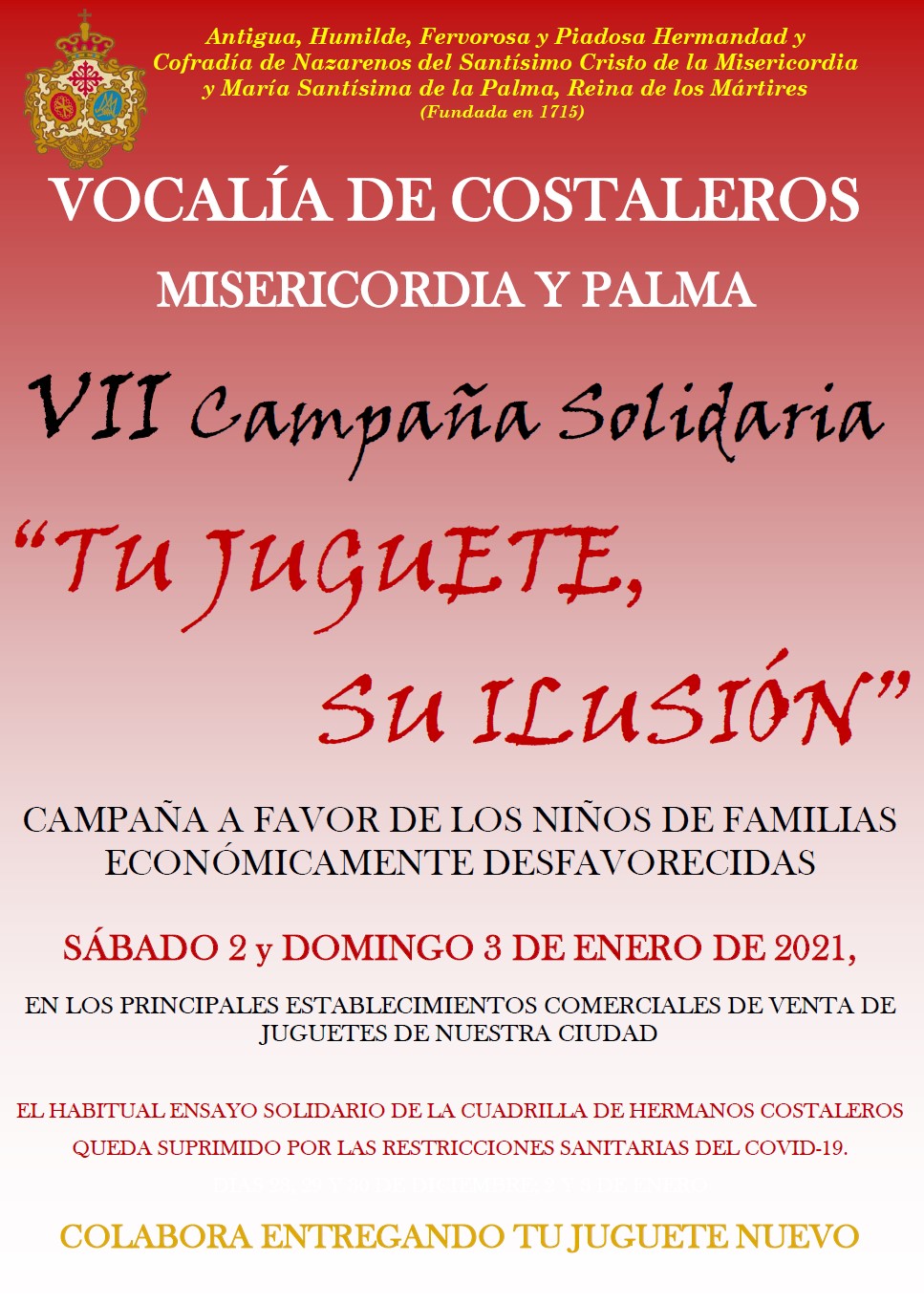 Cartel de la VII Campaña solidaria Tu juguete, su ilusión