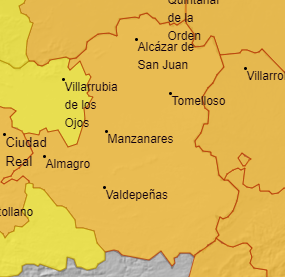 Aviso naranja en La Mancha de Ciudad Real