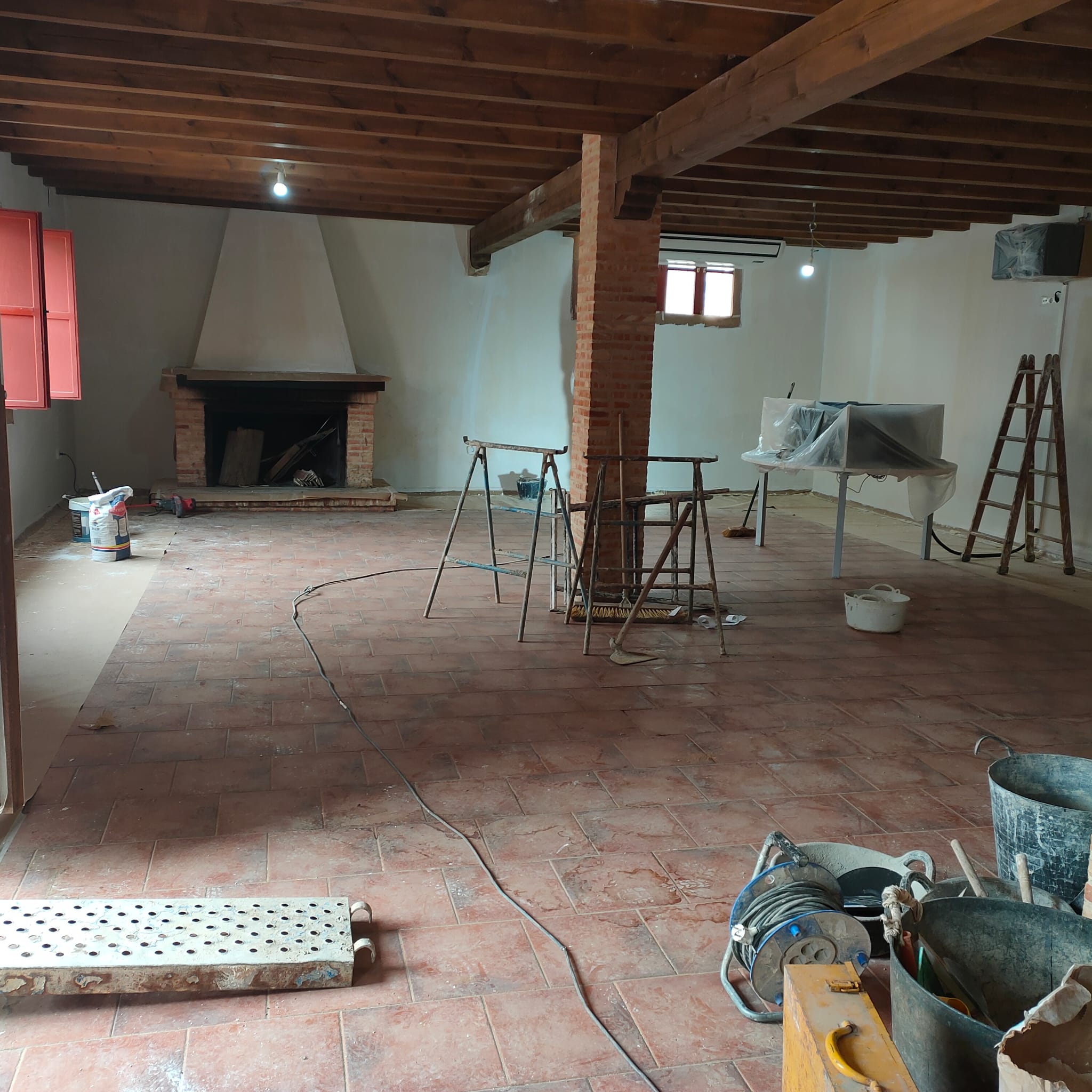 Obras en el interior de la 'Casa de la Despensa'