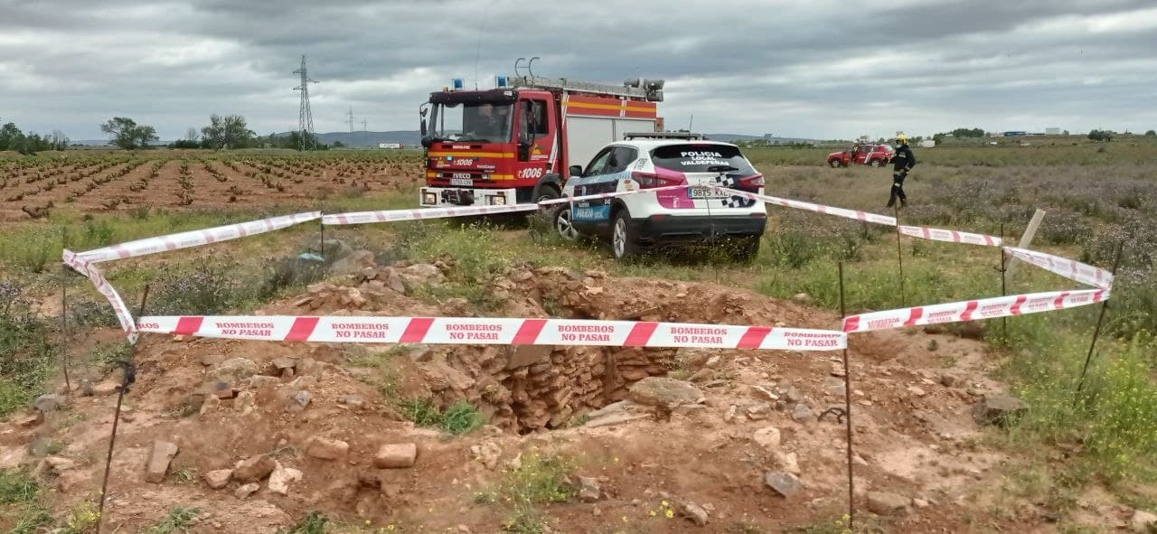 La noria tras las labores de rescate