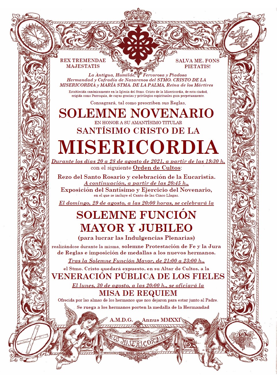 Orla Cultos Reglas agosto 2021