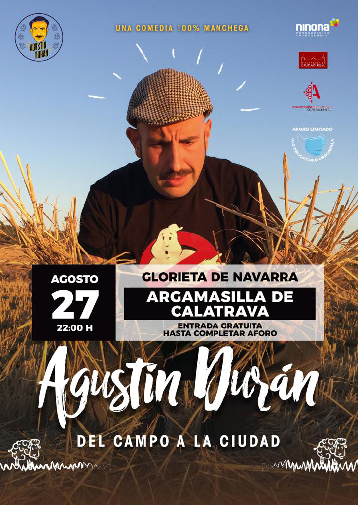 Cartel del espectáculo de Agustín Durán en Argamasilla de Calatrava
