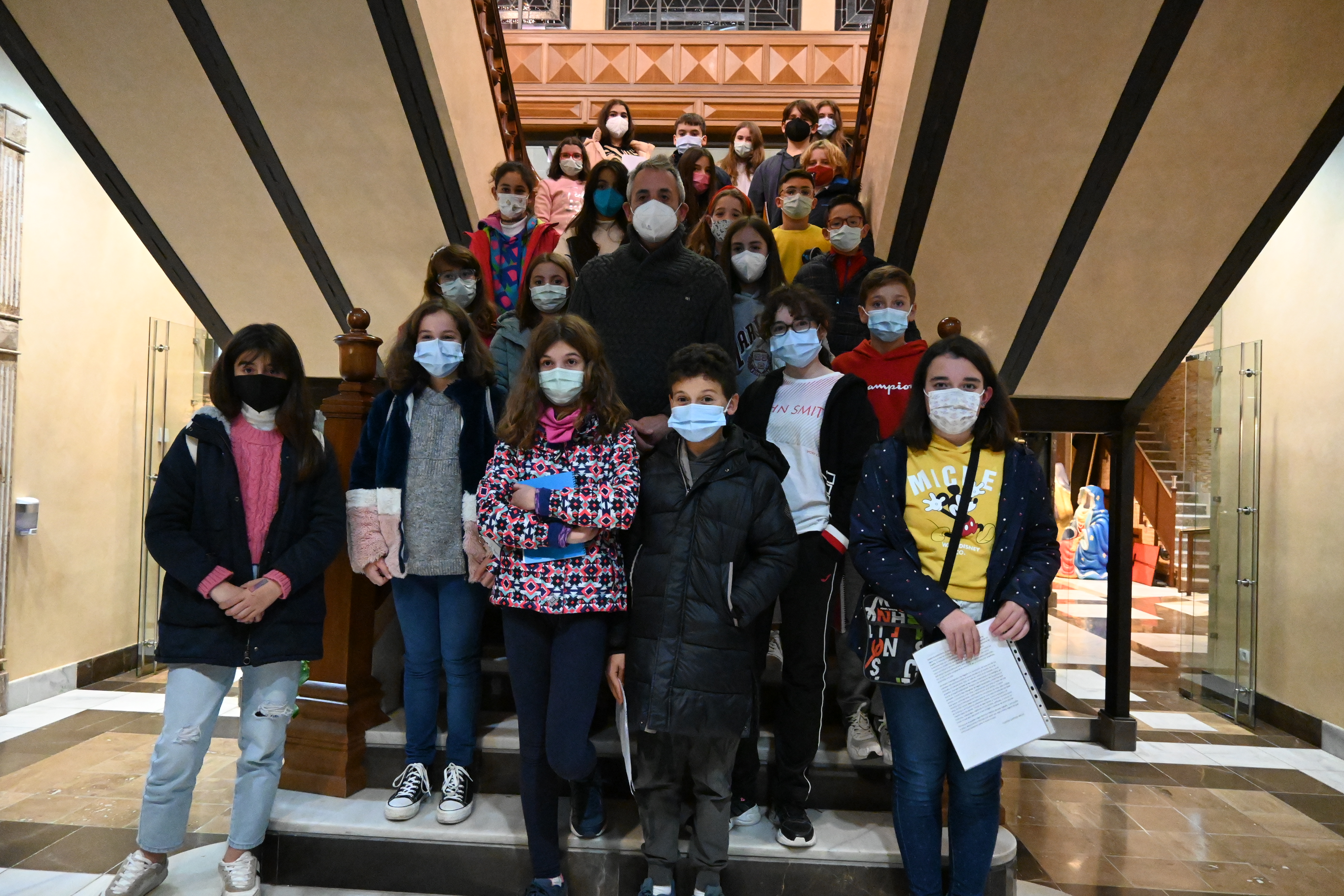 Pleno de los escolares en Valdepeñas