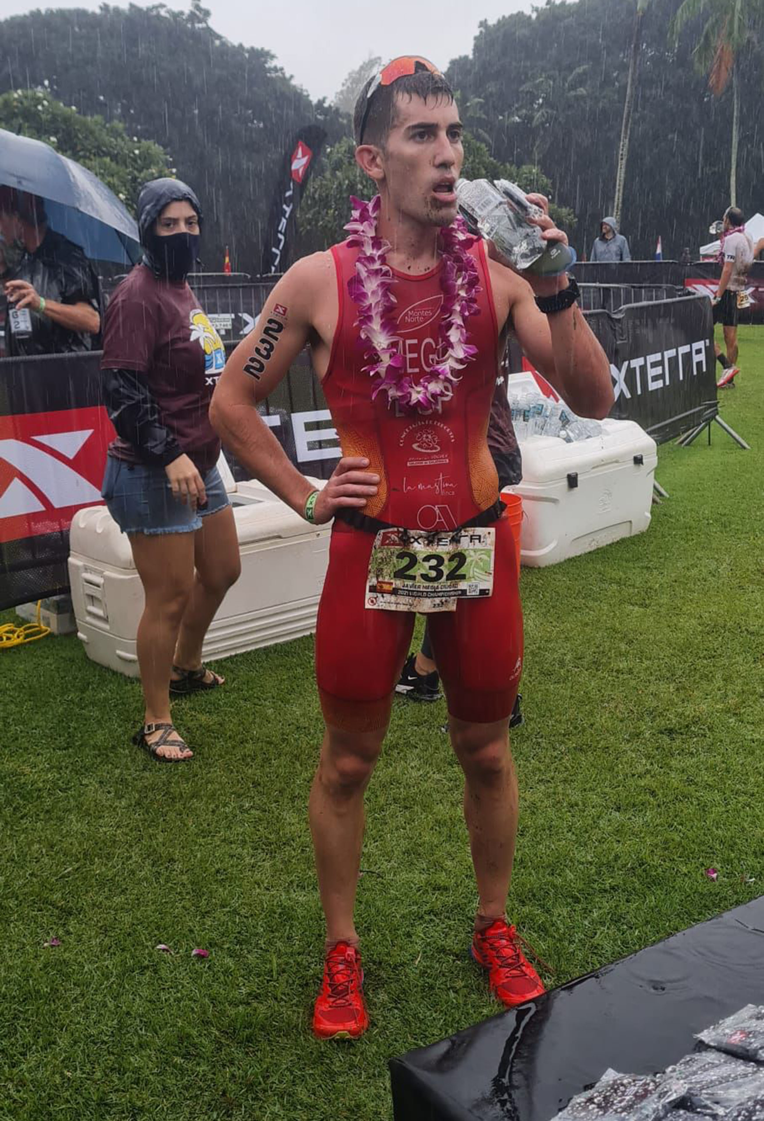 El atleta de Calzada de Calatrava, Javier Megía Ciudad al final de la prueba