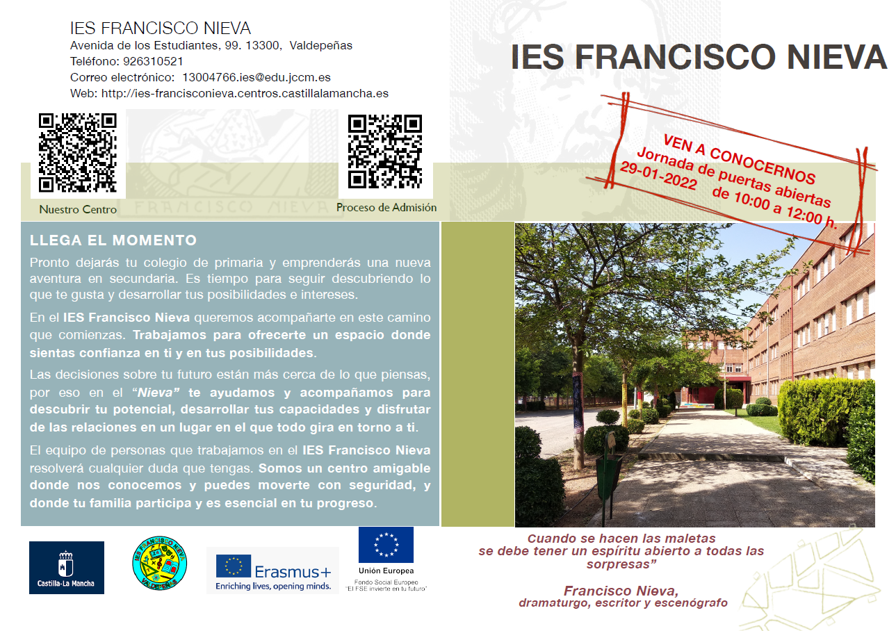 Cartel Jornada puertas abiertas Francisco Nieva