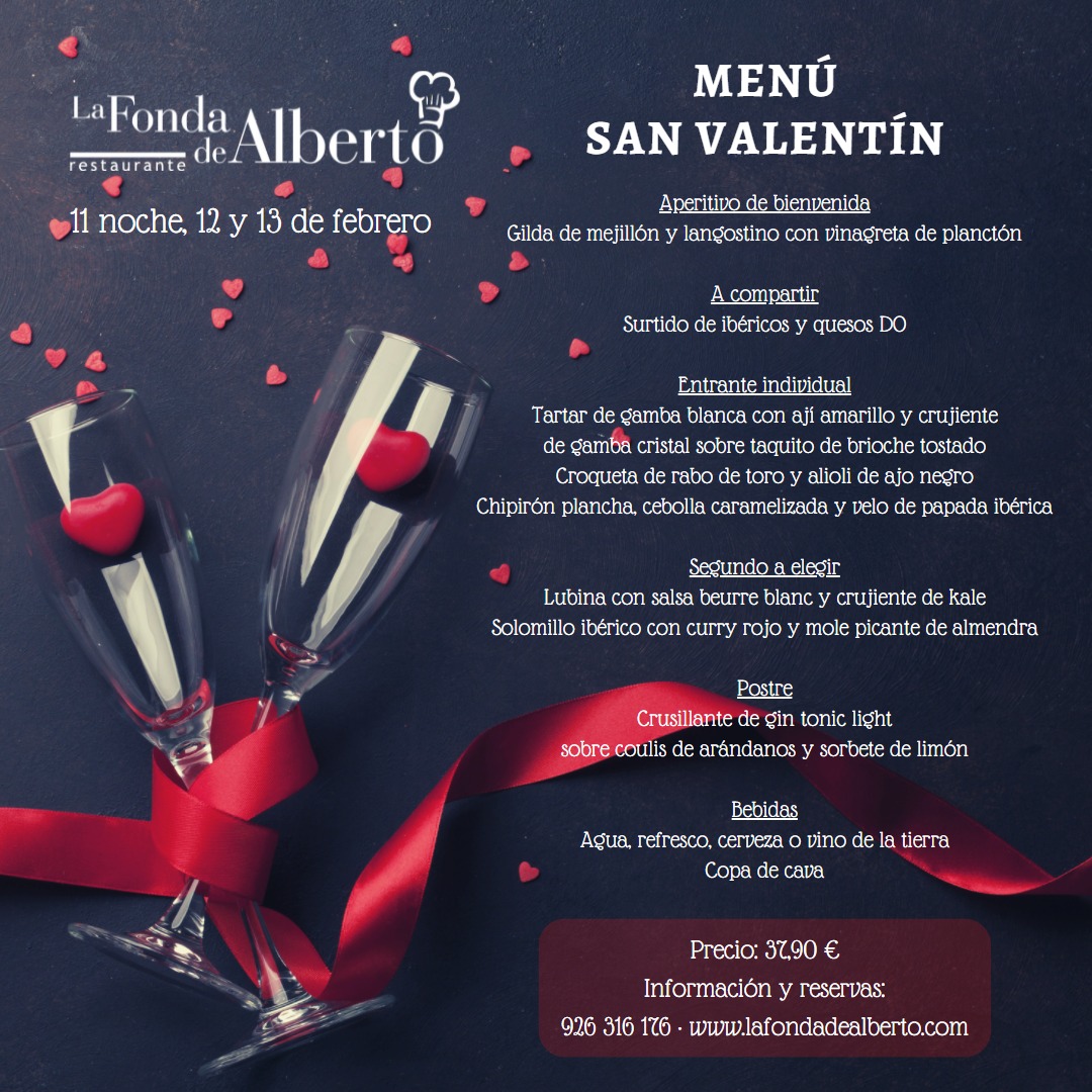 Menú San Valentín La Fonda de Alberto