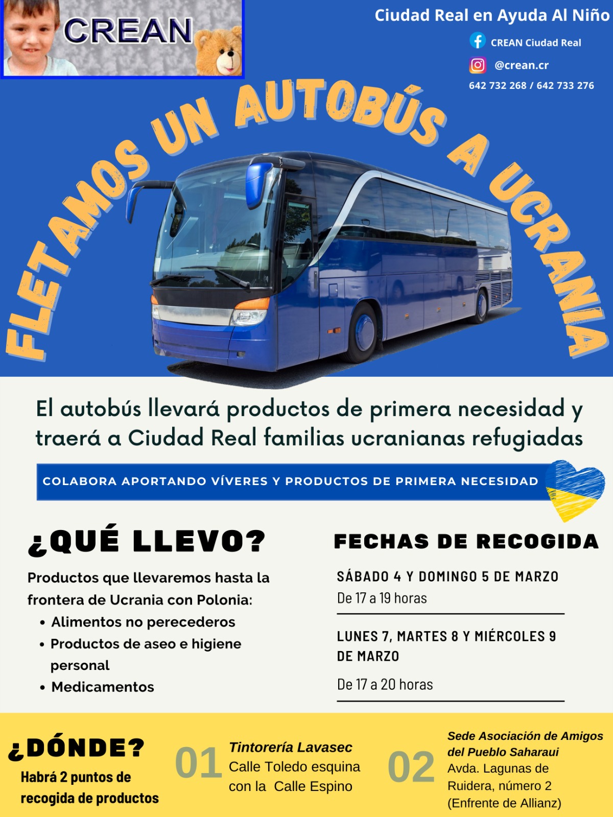 Cartel Fletamos un autobús a Ucrania