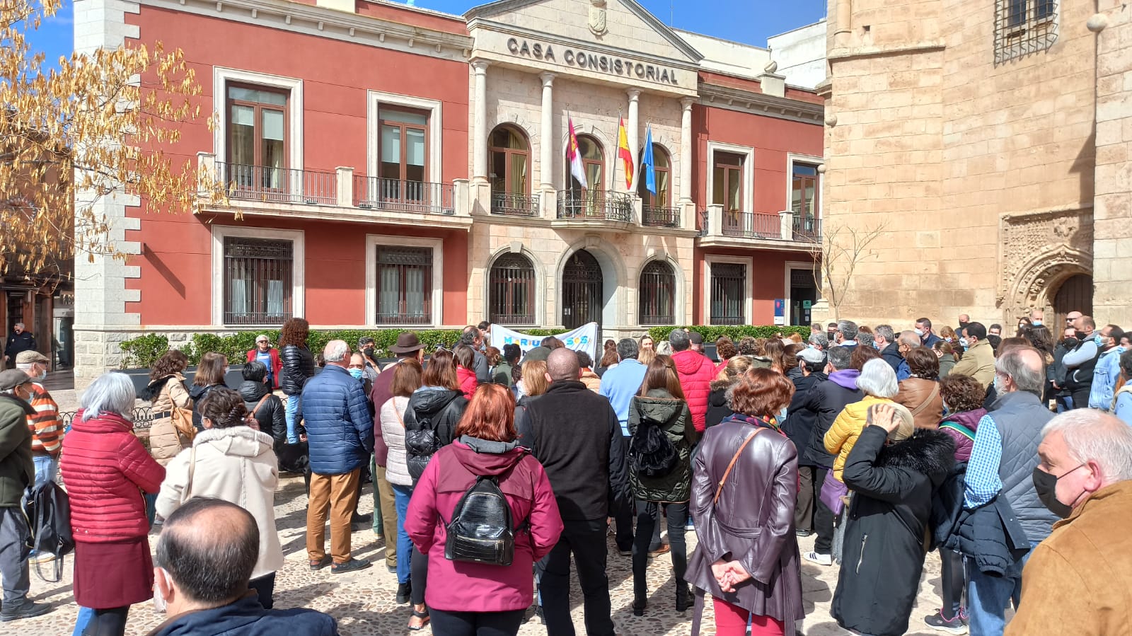 Concentración en apoyo a Ucrania en la plaza de España