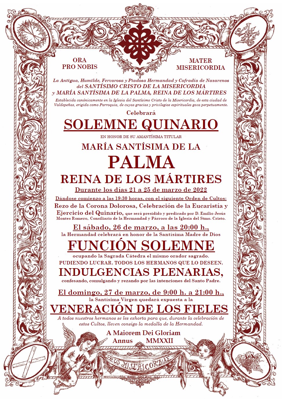 Cartel Cultos Palma 2022