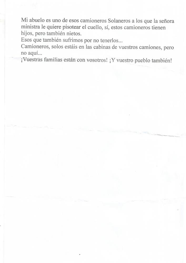 Manifiesto nieta de transportista, Yaiza Fernández