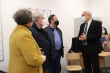 Julián Nieva y familiares de Ambrosio Sánchez-Ballesteros