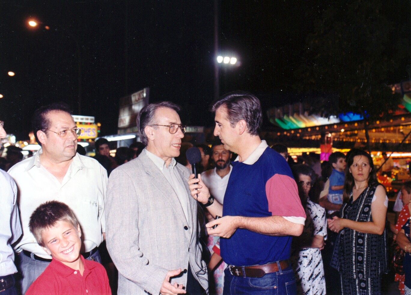 Entrevista con el entonces alcalde en el recinto ferial de la Avenida del Sur (1996)