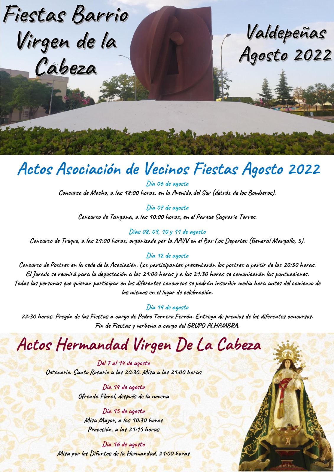 Programación de las Fiestas de la Virgen de la Cabeza