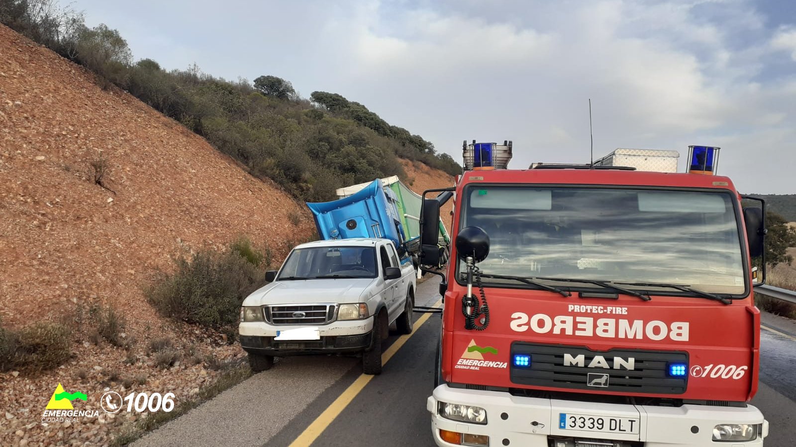 Accidente del camión en la N-430 

Foto: SCIS Ciudad Real