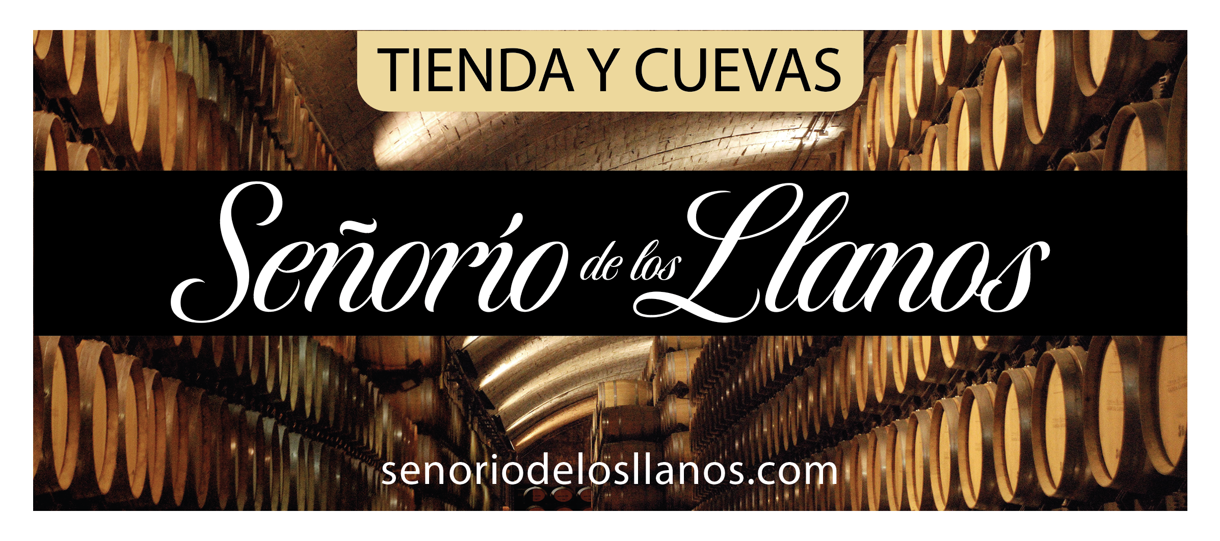 Cartel Tienda y cuevas Valdepeñas