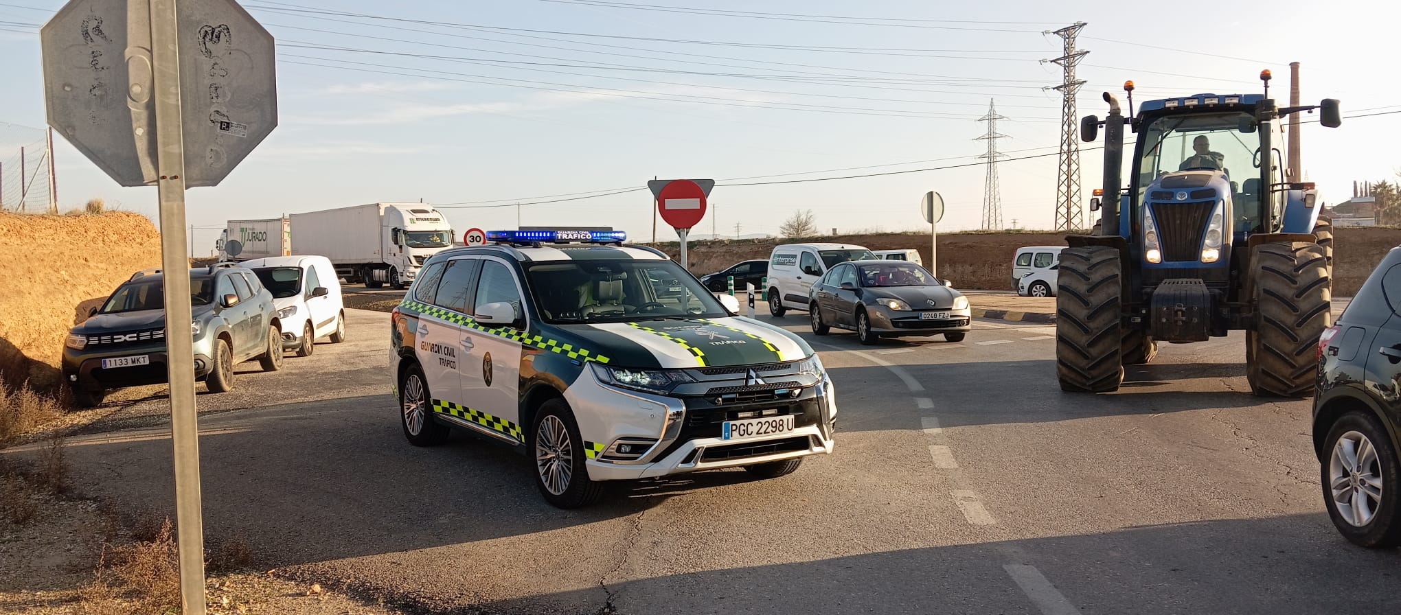 Movilización de agricultores y ganaderos hoy en Valdepeñas (2)
