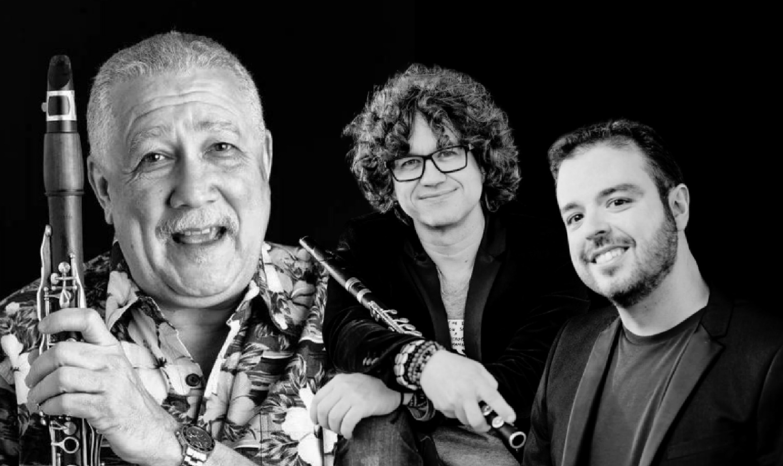 Paquito D` Rivera con Carlos Cano y Hernán Milla