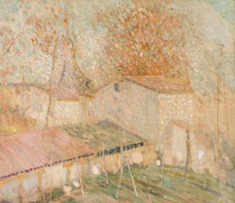 Gregorio Prieto Paisaje de la Iglesia 1915