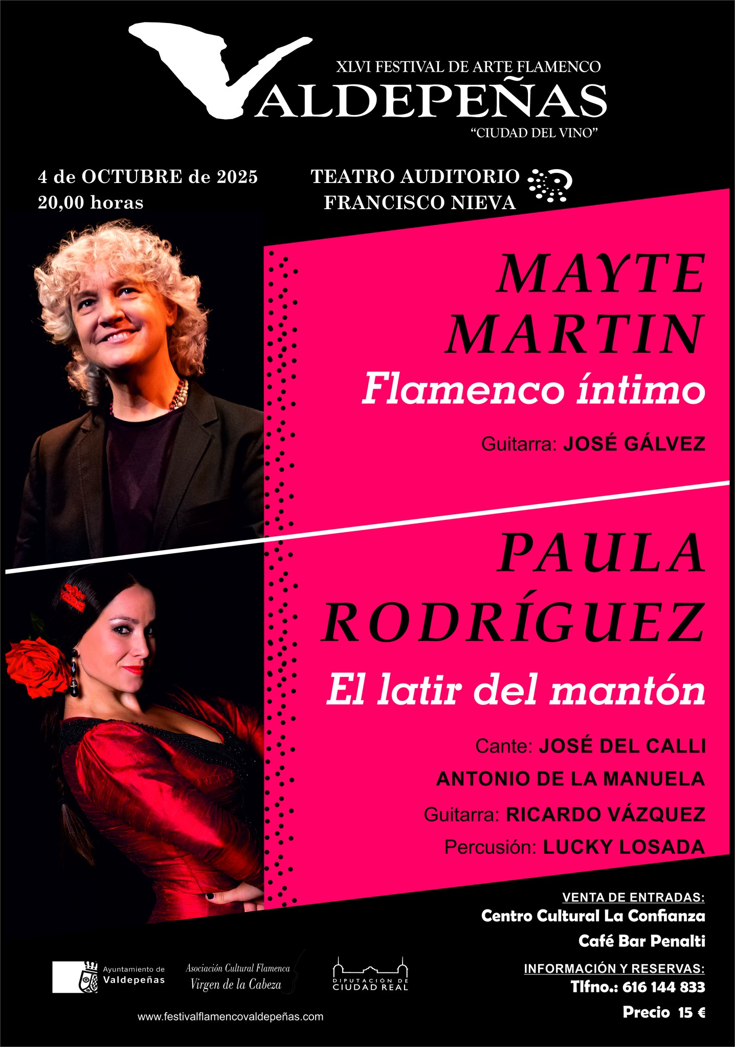 cartel del 46º festival flamenco de Valdepeñas