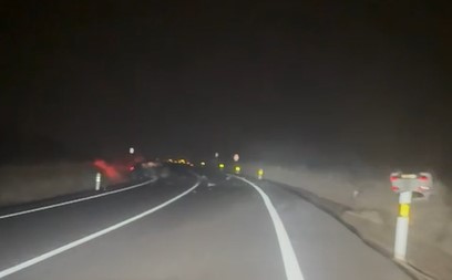 Los vehículos volcados en las dos cunetas