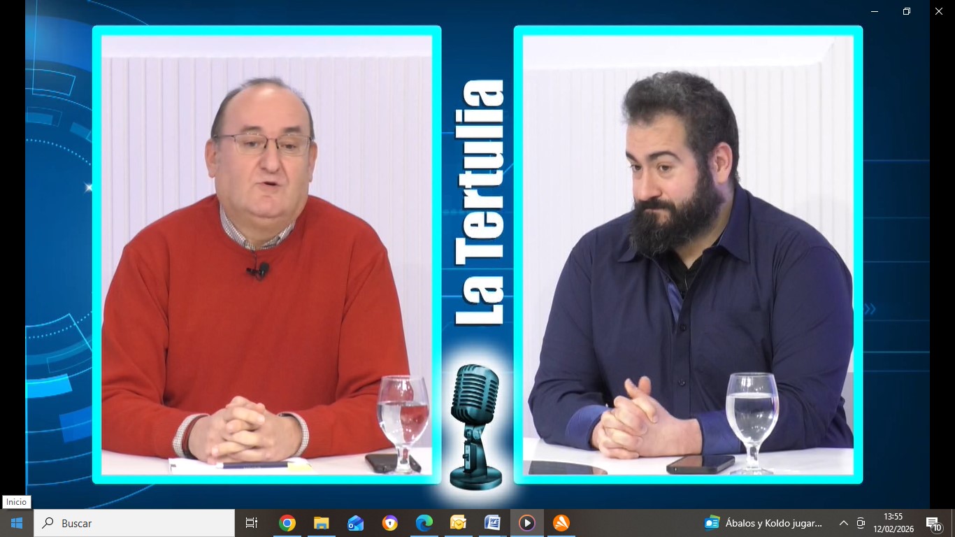 Gregorio Sánchez concejal de servicio de aguas y Elliot Castellanos militante de Izquierda Unida Valdepeñas