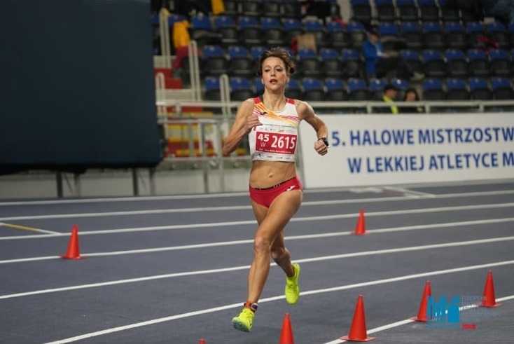 Ana Bernalte en una de las pruebas en pista