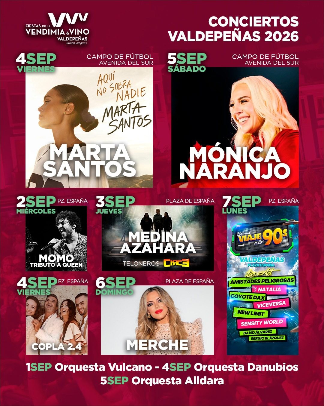 Cartel completo Fiestas del Vino