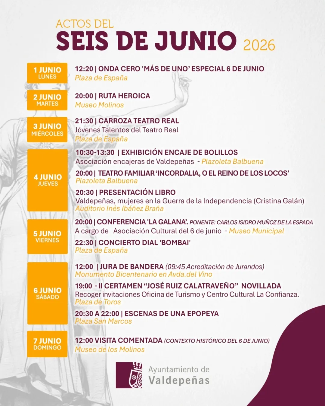 Programa de actividades Seis de Junio