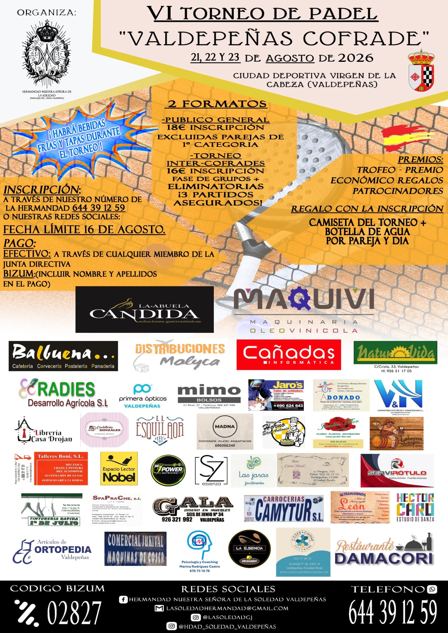 Cartel VI Torneo de Pádel